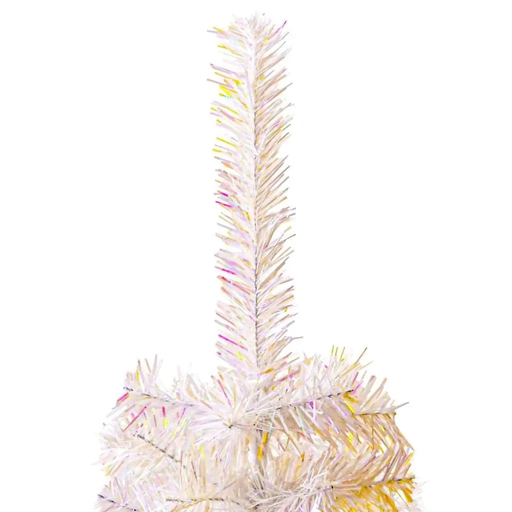 Artificial Christmas Tree Iridescent White Tips PVC 240cm Seasonal Decoration