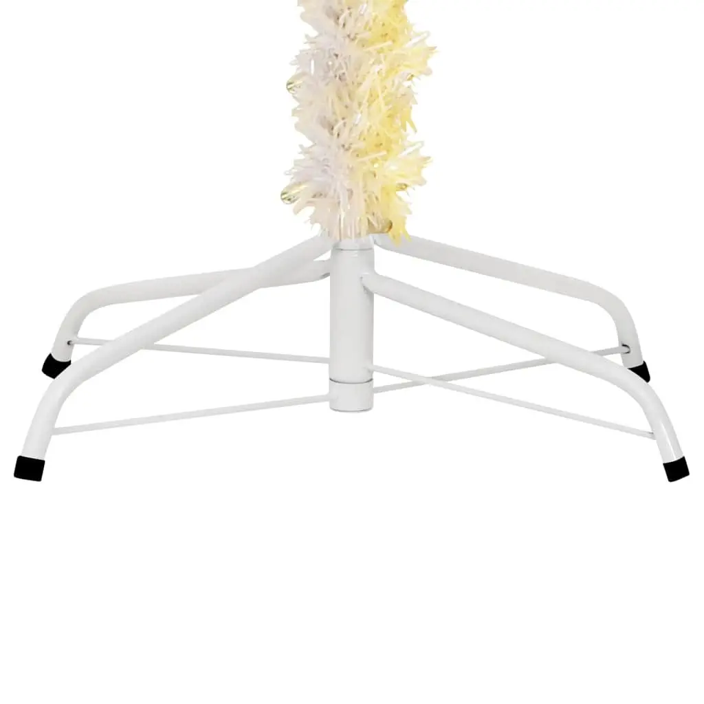 Artificial Christmas Tree Iridescent White Tips PVC 240cm Seasonal Decoration