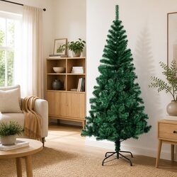 Artificial Christmas Tree 150cm Green Iridescent Tips PVC Bushy Seasonal