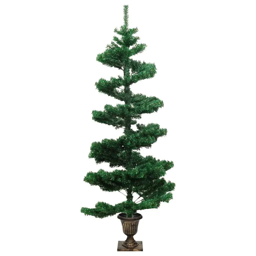 Pre-lit Swirl Christmas Tree 120cm Green Artificial Xmas Decoration LED Lights