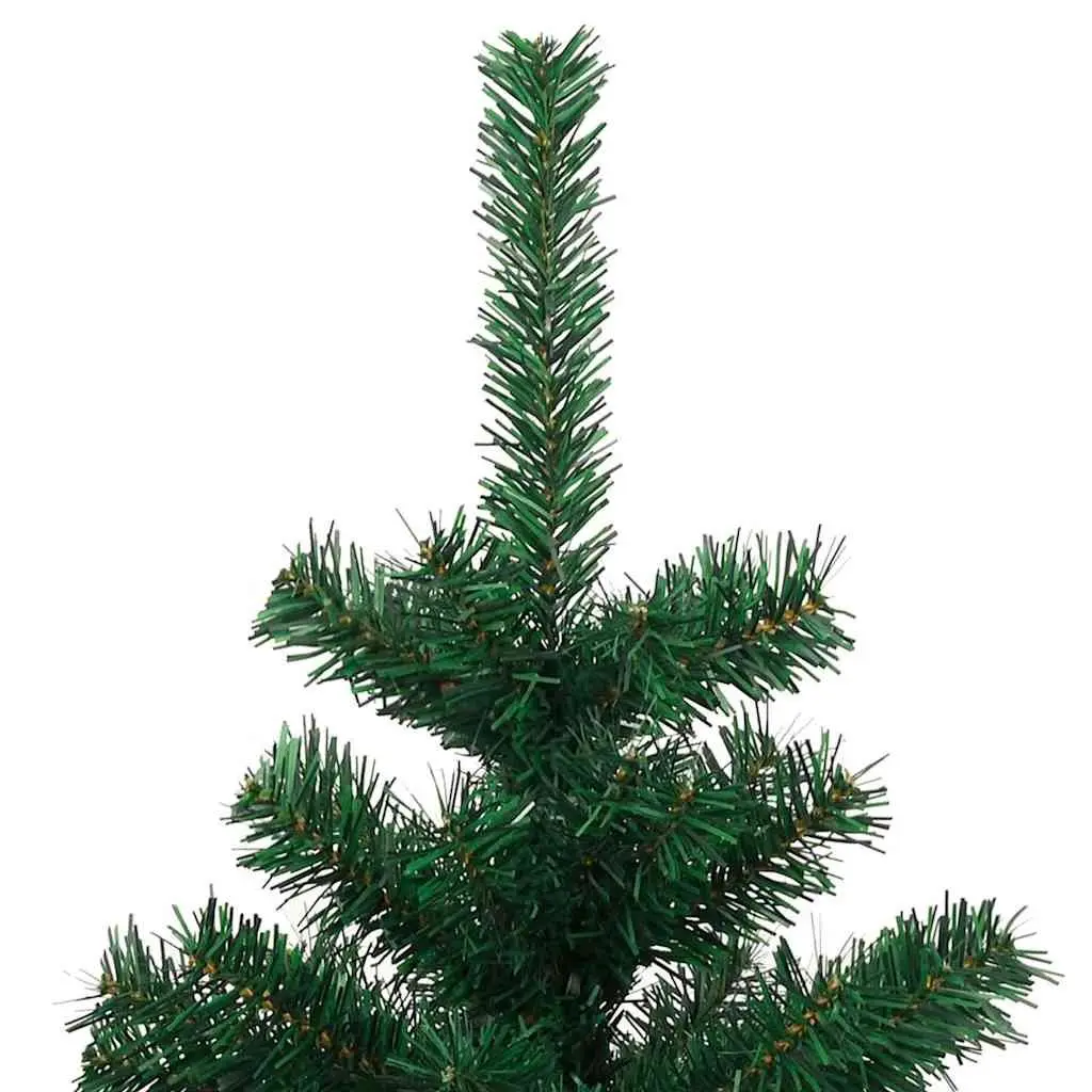 Pre-lit Swirl Christmas Tree 150cm Green PVC Artificial Holiday Decoration with