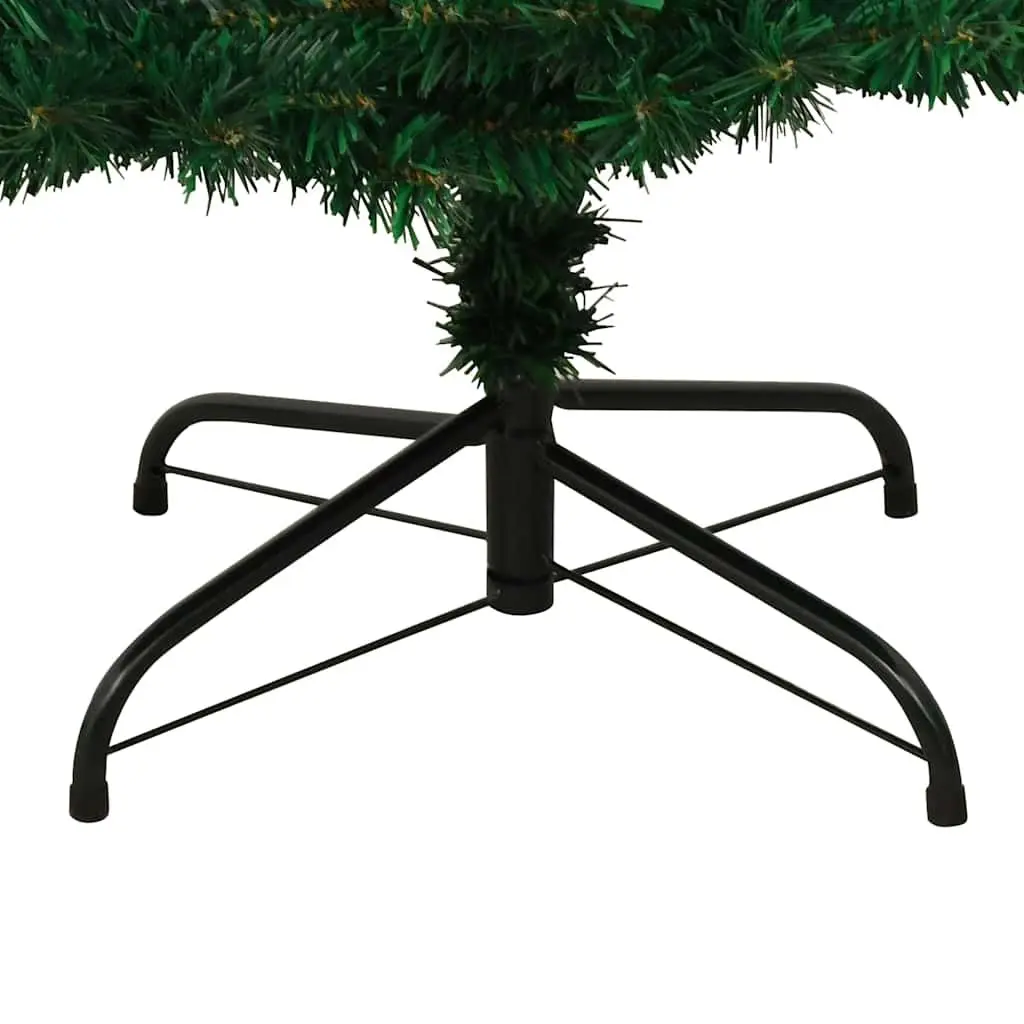 Pre-lit Swirl Christmas Tree 150cm Green PVC Artificial Holiday Decoration with