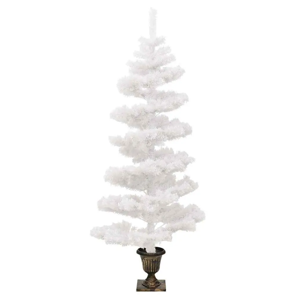 Pre-lit Christmas Tree PVC 120cm White with LED Lighting Effects