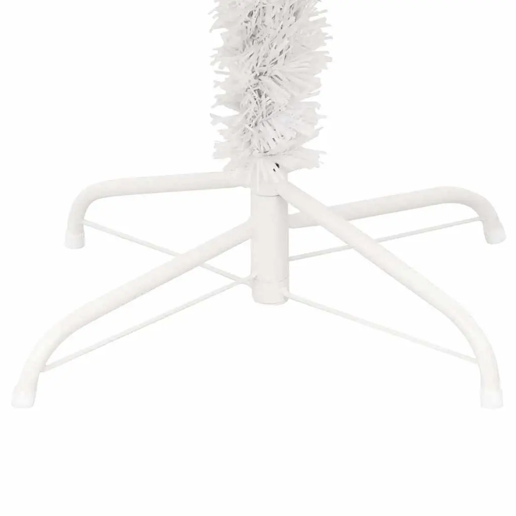 Pre-lit Swirl Christmas Tree 150cm White Artificial with LED Lights Stand