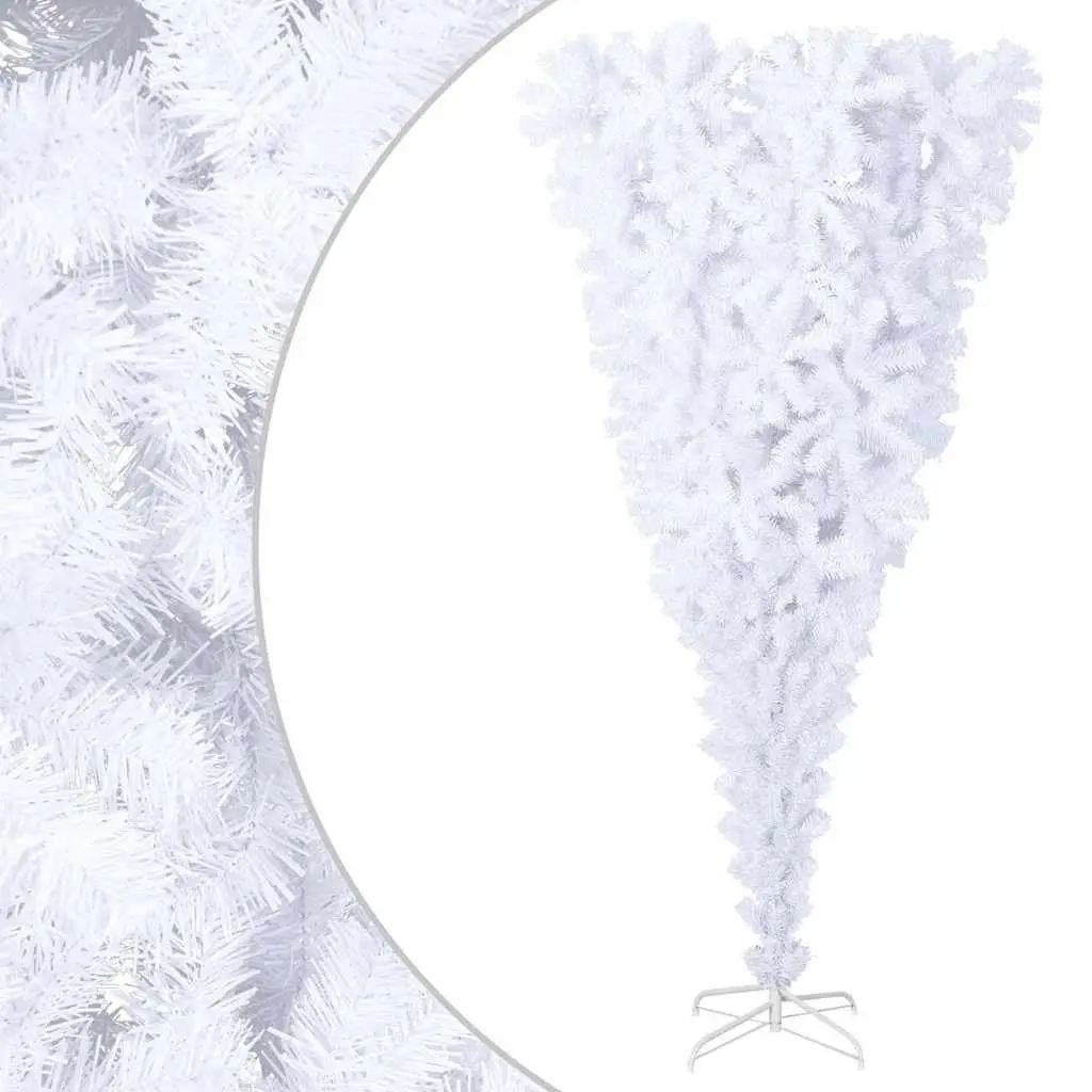 Artificial Christmas Tree Upside-Down Bushy PVC 210cm White