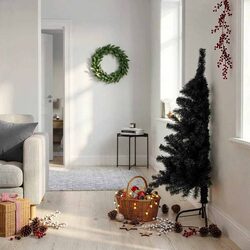 Practical 120cm Black Christmas Tree for Holiday Spaces
