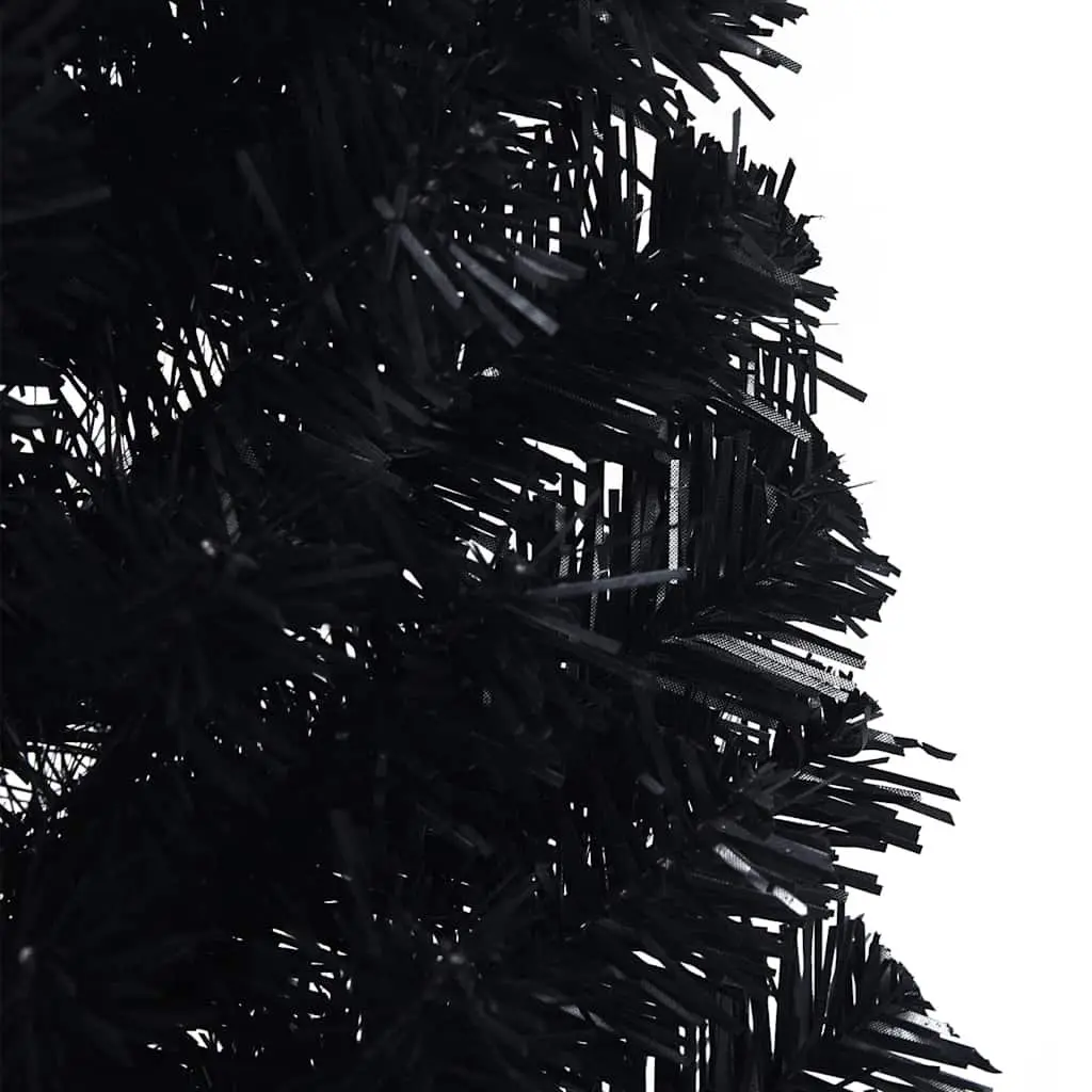 Artificial Half Christmas Tree PVC Tips 120cm Black