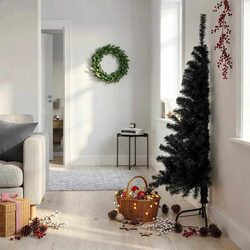 Practical Placement Options with a Black Half Christmas Tree