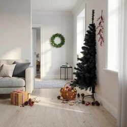 Ideal Black Half Christmas Tree for Smaller Spaces