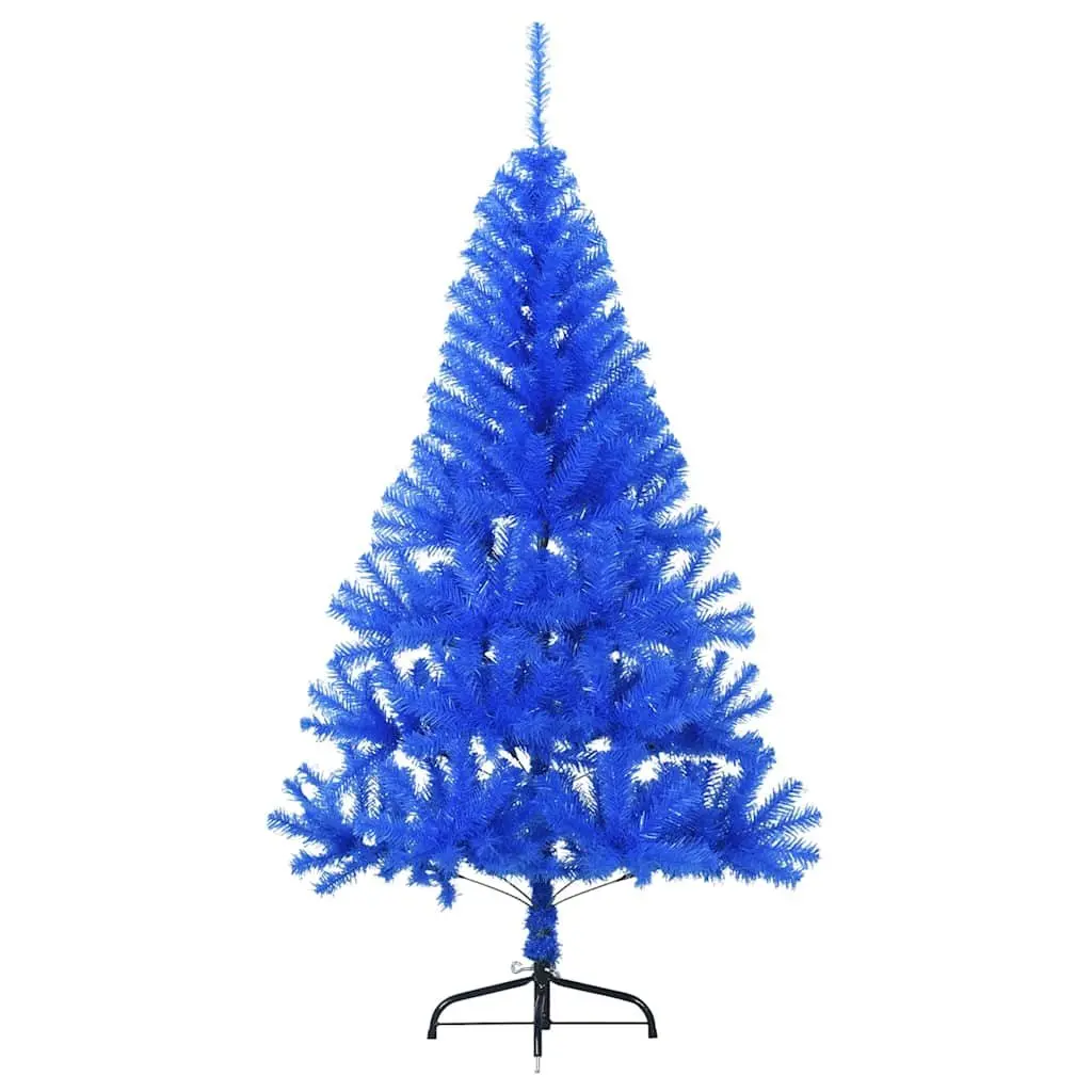 Artificial Half Christmas Tree PVC Tips 150cm Blue Half-Round Wall-Mounted