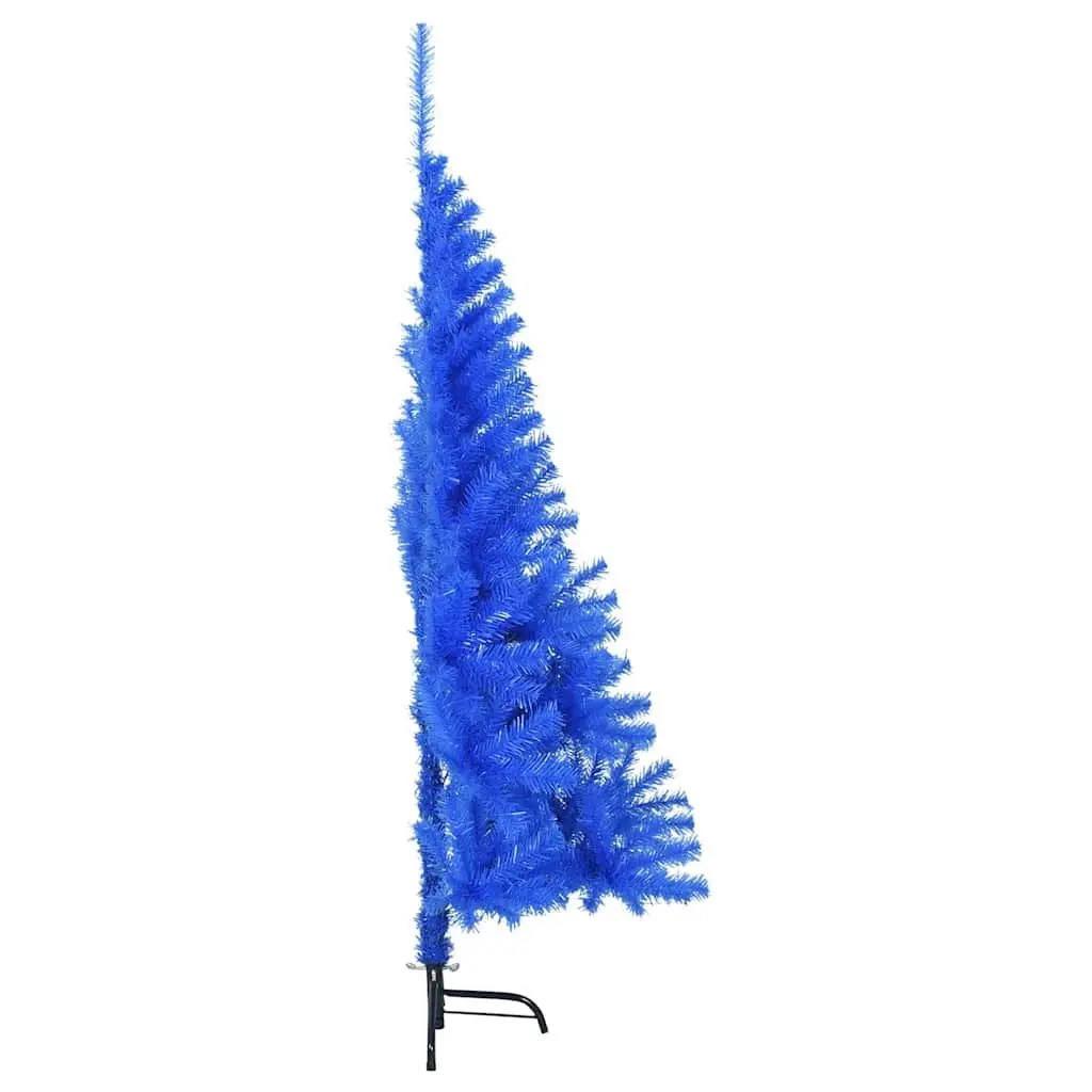 Artificial Half Christmas Tree PVC Tips 150cm Blue Half-Round Wall-Mounted