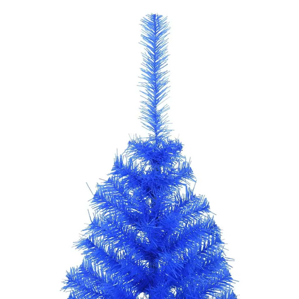 Artificial Half Christmas Tree PVC Tips 150cm Blue Half-Round Wall-Mounted