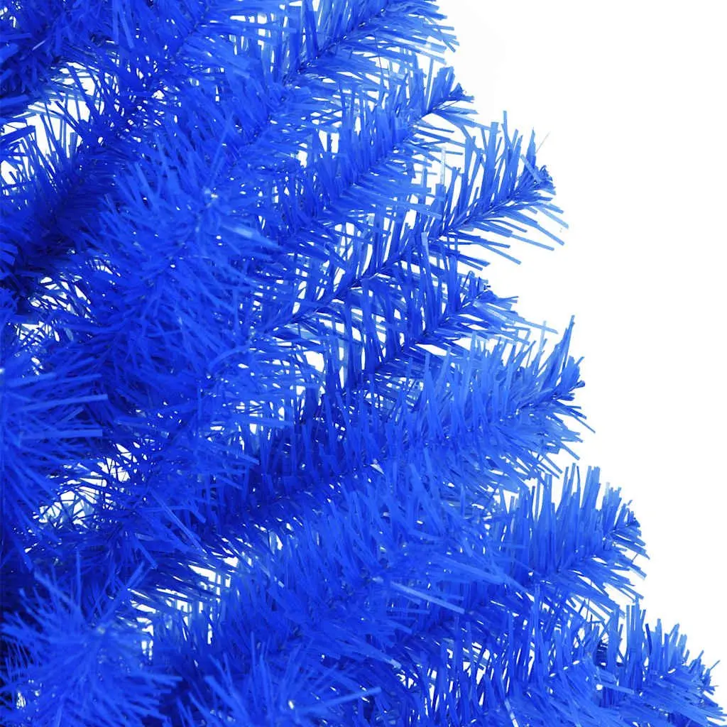 Artificial Half Christmas Tree PVC Tips 150cm Blue Half-Round Wall-Mounted