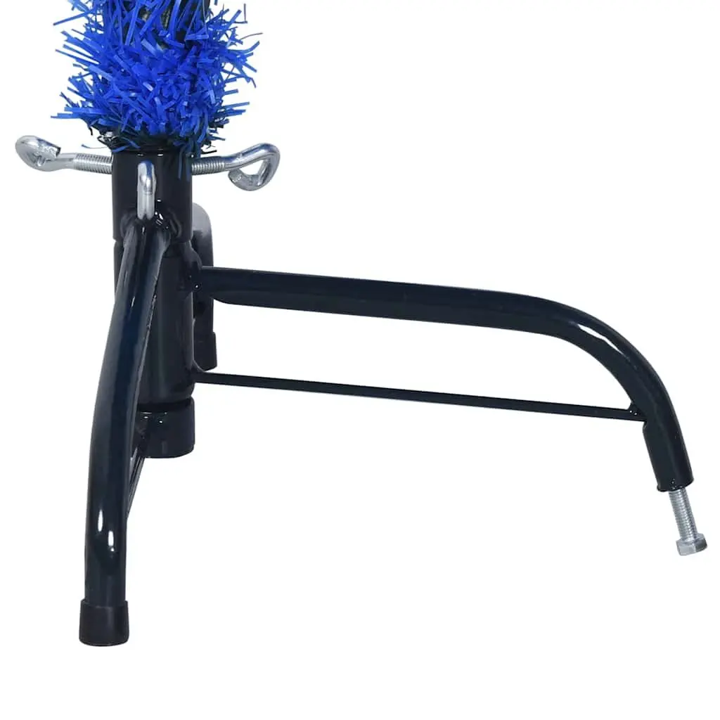 Artificial Half Christmas Tree PVC Tips 150cm Blue Half-Round Wall-Mounted