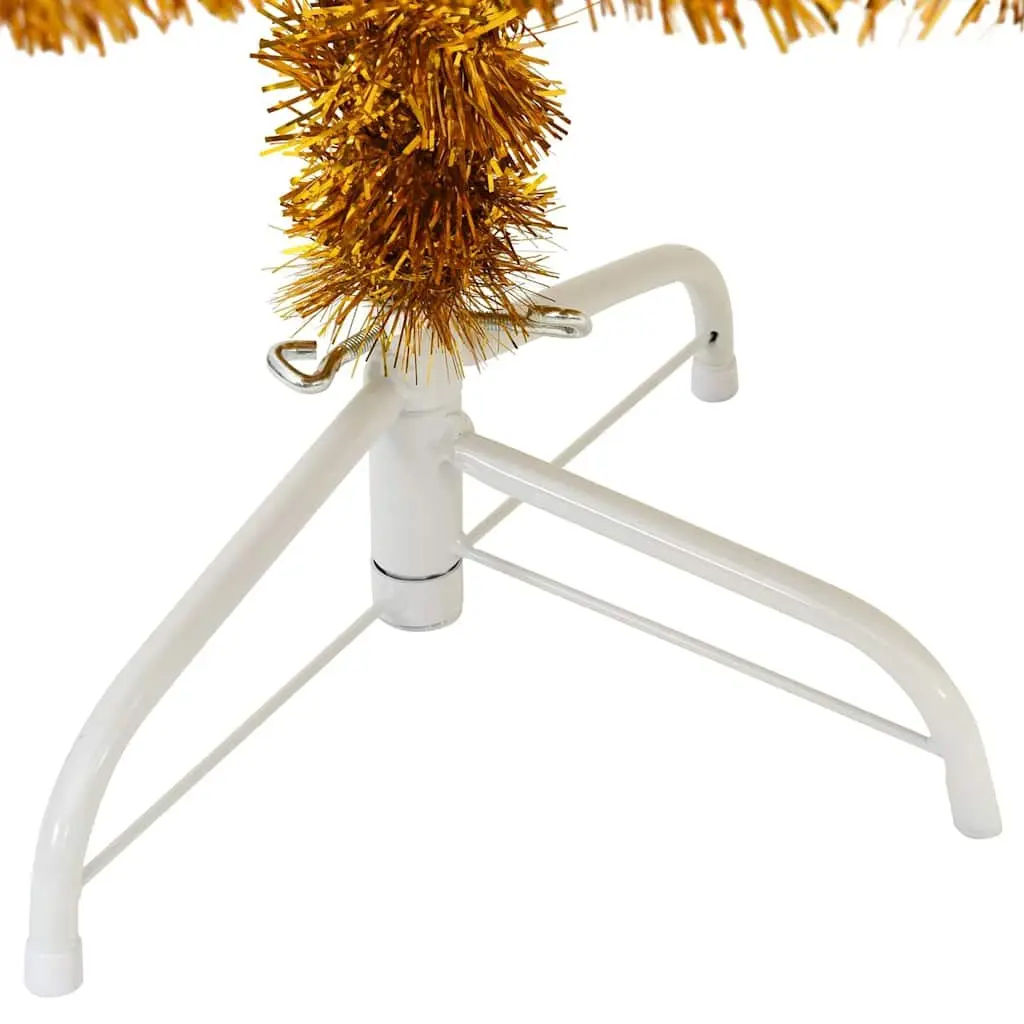 Half Christmas Tree Gold Artificial 150cm PET Tips with Steel Stand