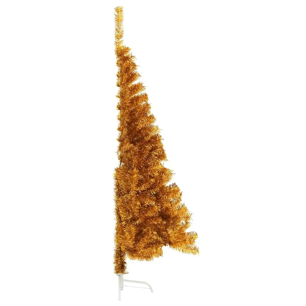 Artificial Half Christmas Tree Gold 180cm PET with Steel Stand