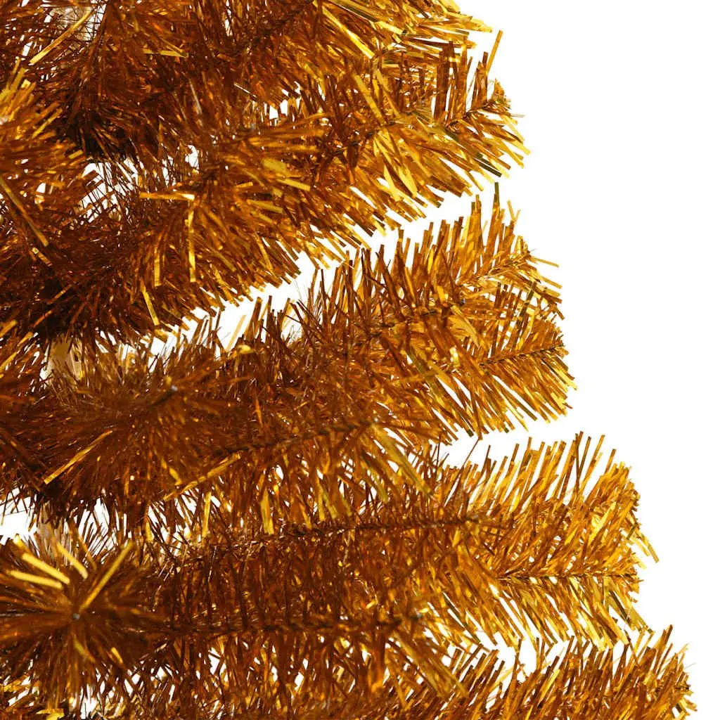 Artificial Half Christmas Tree Gold 180cm PET with Steel Stand
