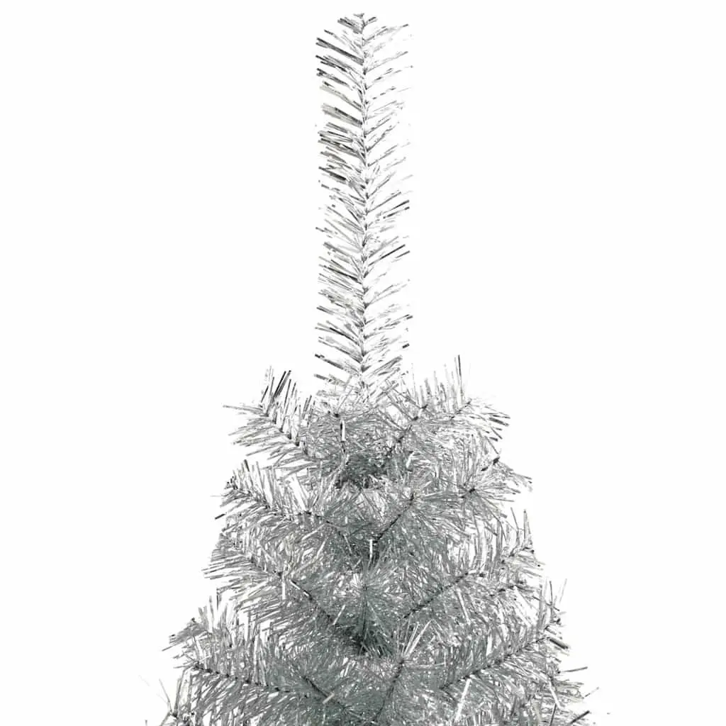 Artificial Half Christmas Tree PET 180cm Silver Bushy