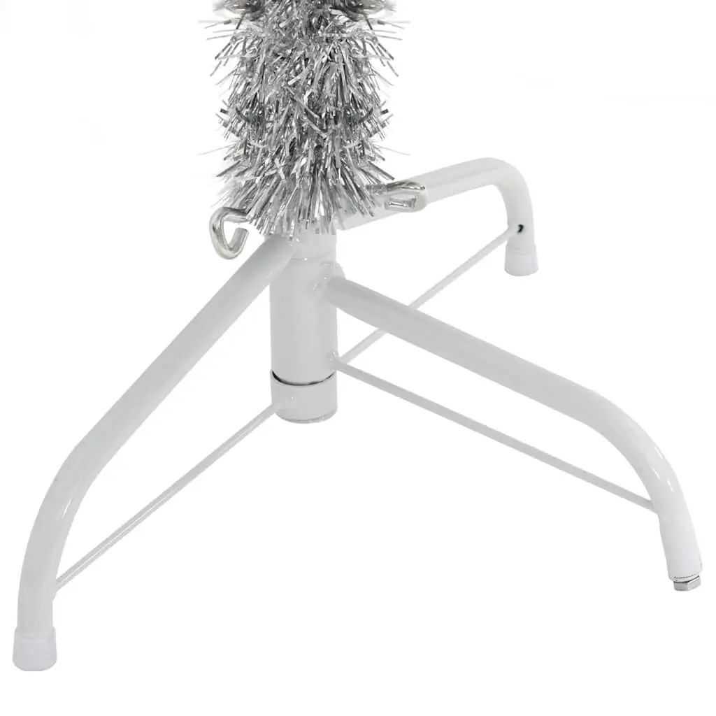 Artificial Half Christmas Tree PET 180cm Silver Bushy