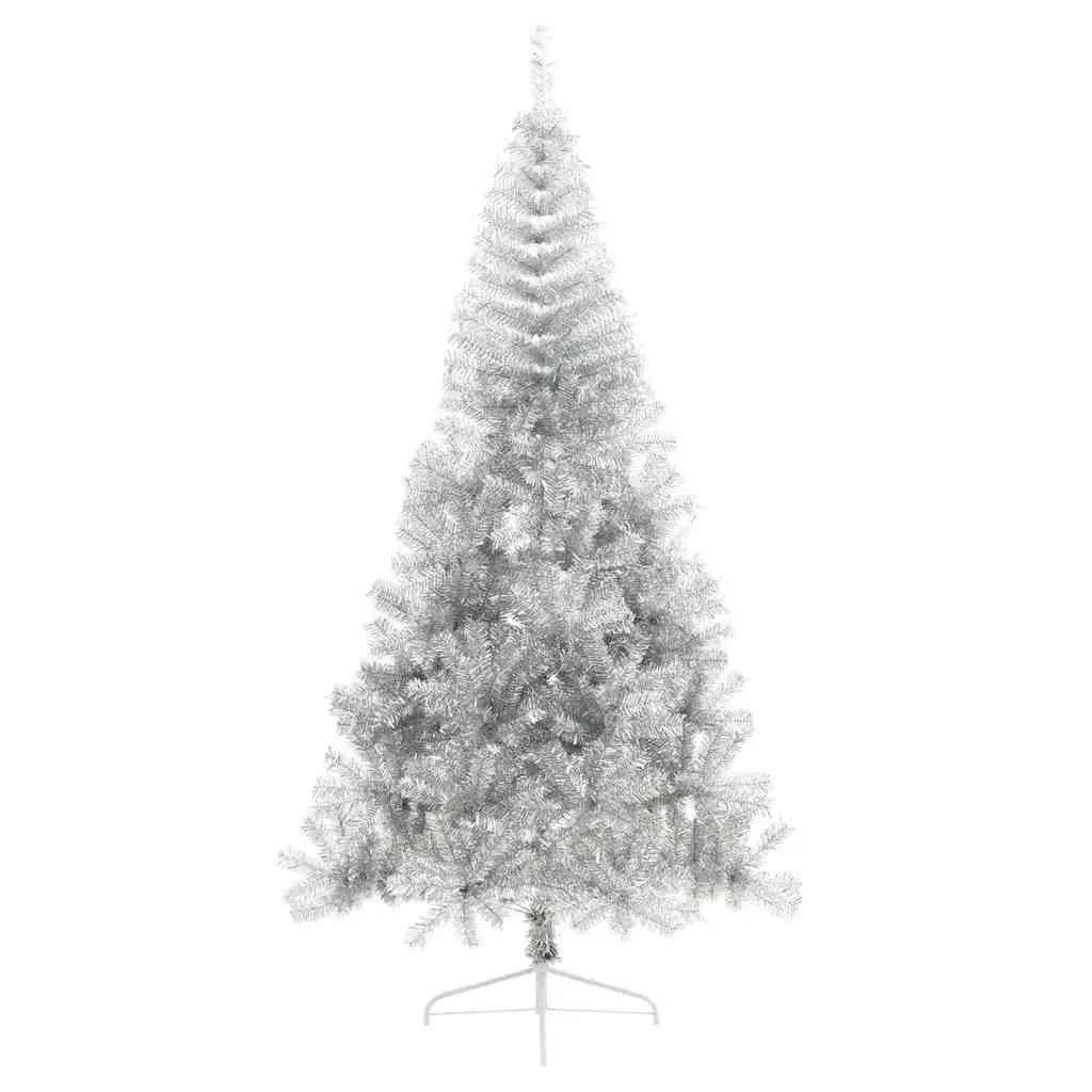 Half Christmas Tree 240cm Silver Artificial Xmas Seasonal Holiday Home Decor