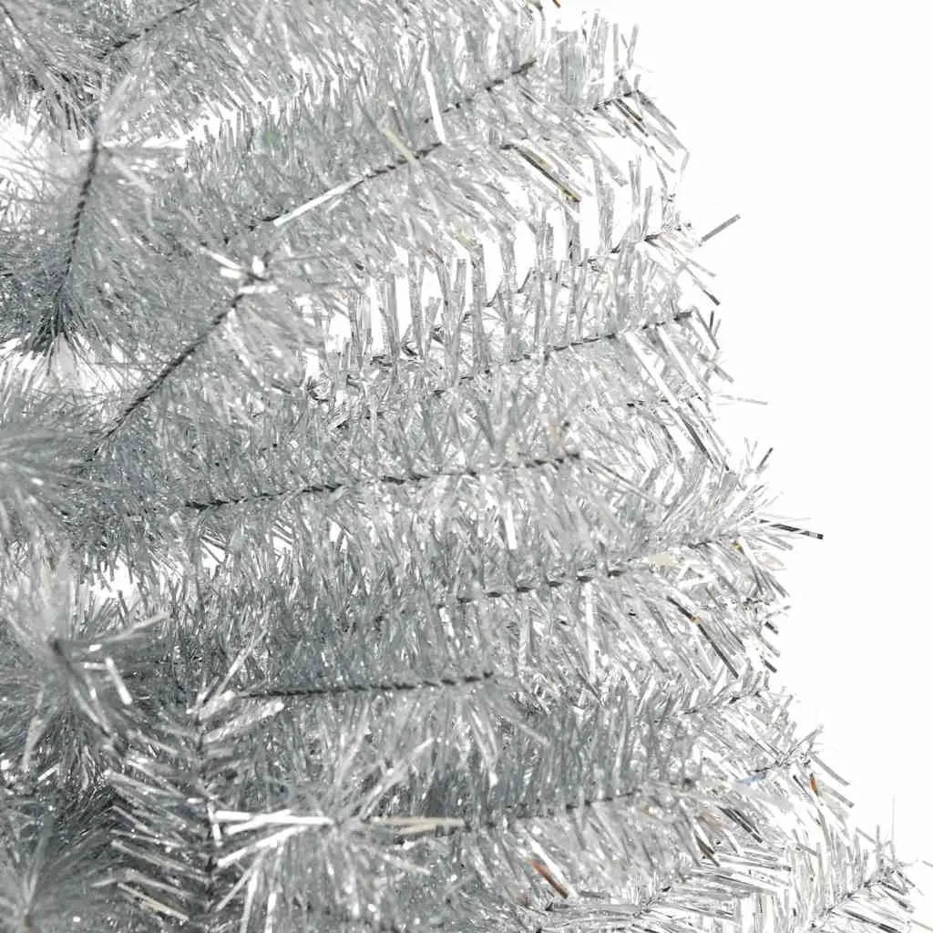 Half Christmas Tree 240cm Silver Artificial Xmas Seasonal Holiday Home Decor