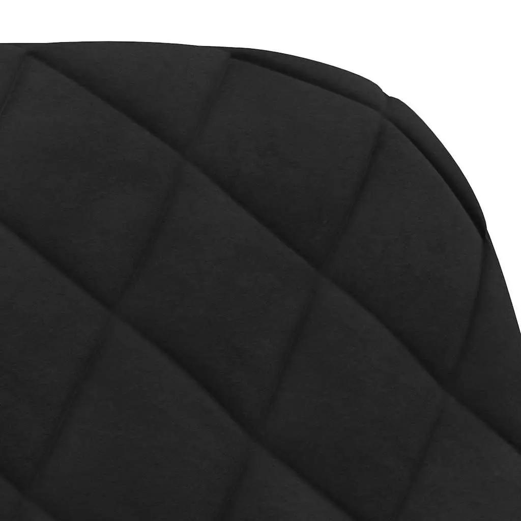 Dining Chairs Velvet Black 2 Piece Padded Armrest Backrest Foam Seat
