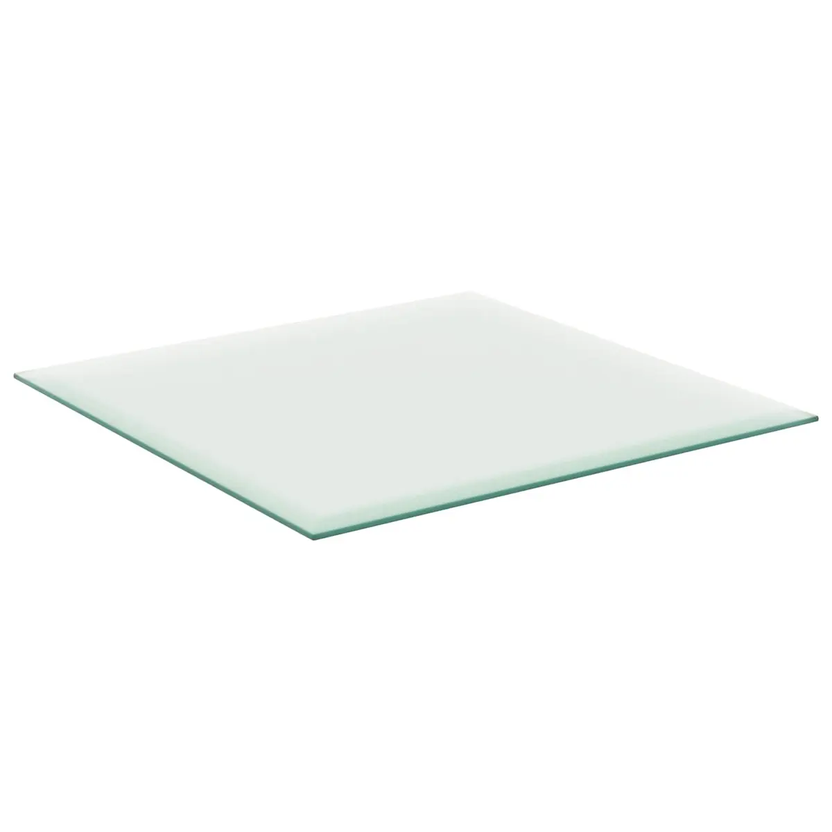 Tempered Glass Tabletop 40cm Square Transparent Durable for Dining Coffee Garden Use