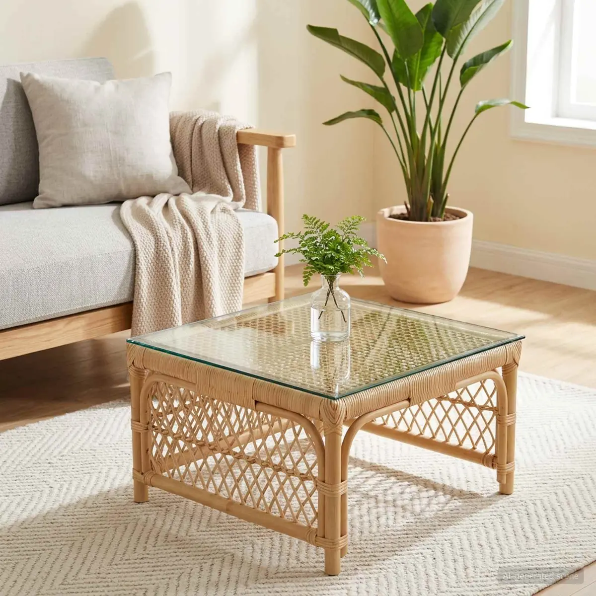 Tempered Glass Table Top 50x50 cm Transparent Dining Coffee Garden Tabletop