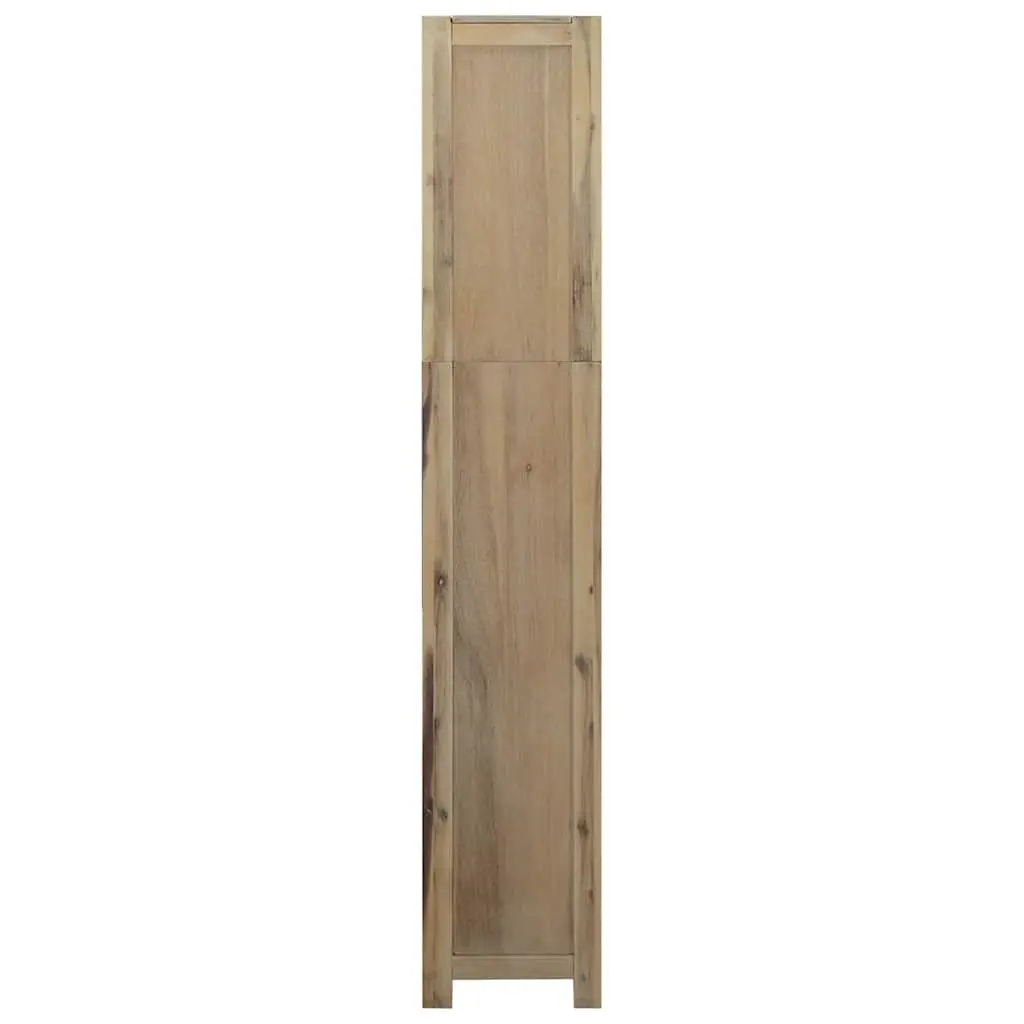 6-Tier Bookcase Solid Wood Acacia 80x30x170cm Brown Storage Shelving Display