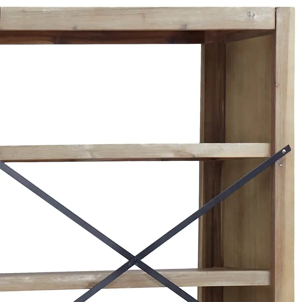 6-Tier Bookcase Solid Wood Acacia 80x30x170cm Brown Storage Shelving Display