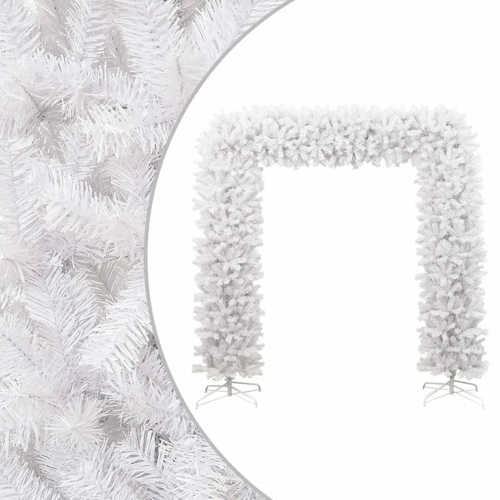 Christmas Tree Arch PVC 240cm White Seasonal Holiday Decoration
