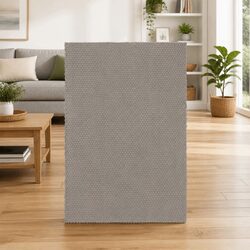 Practical Grey Cotton Rope Rug 180x250 cm for Home Use