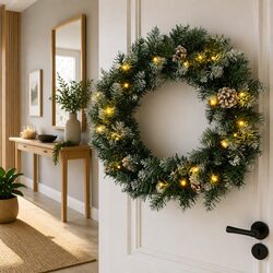 Practical 45cm Christmas Wreath for Holiday Cheer