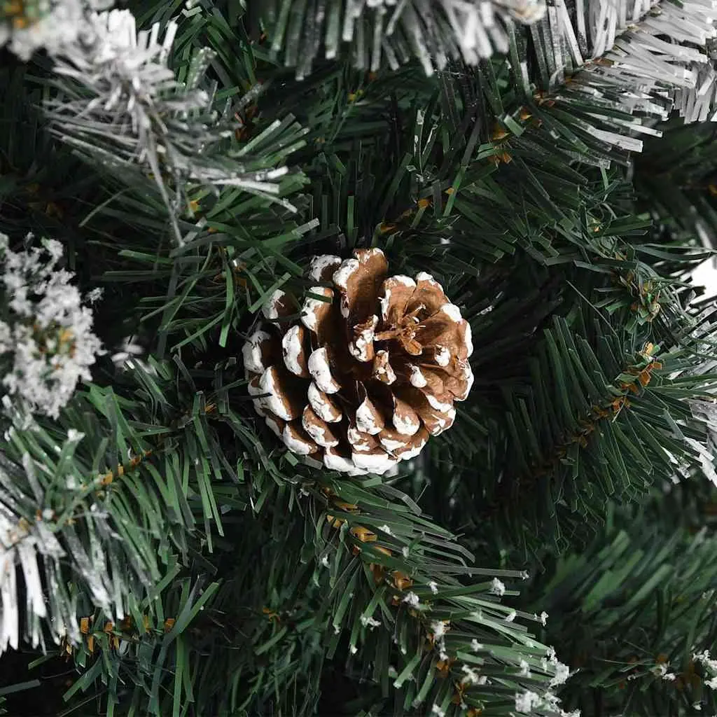 Artificial Christmas Tree Green 180cm PVC Branches Hinged with Sturdy Stand