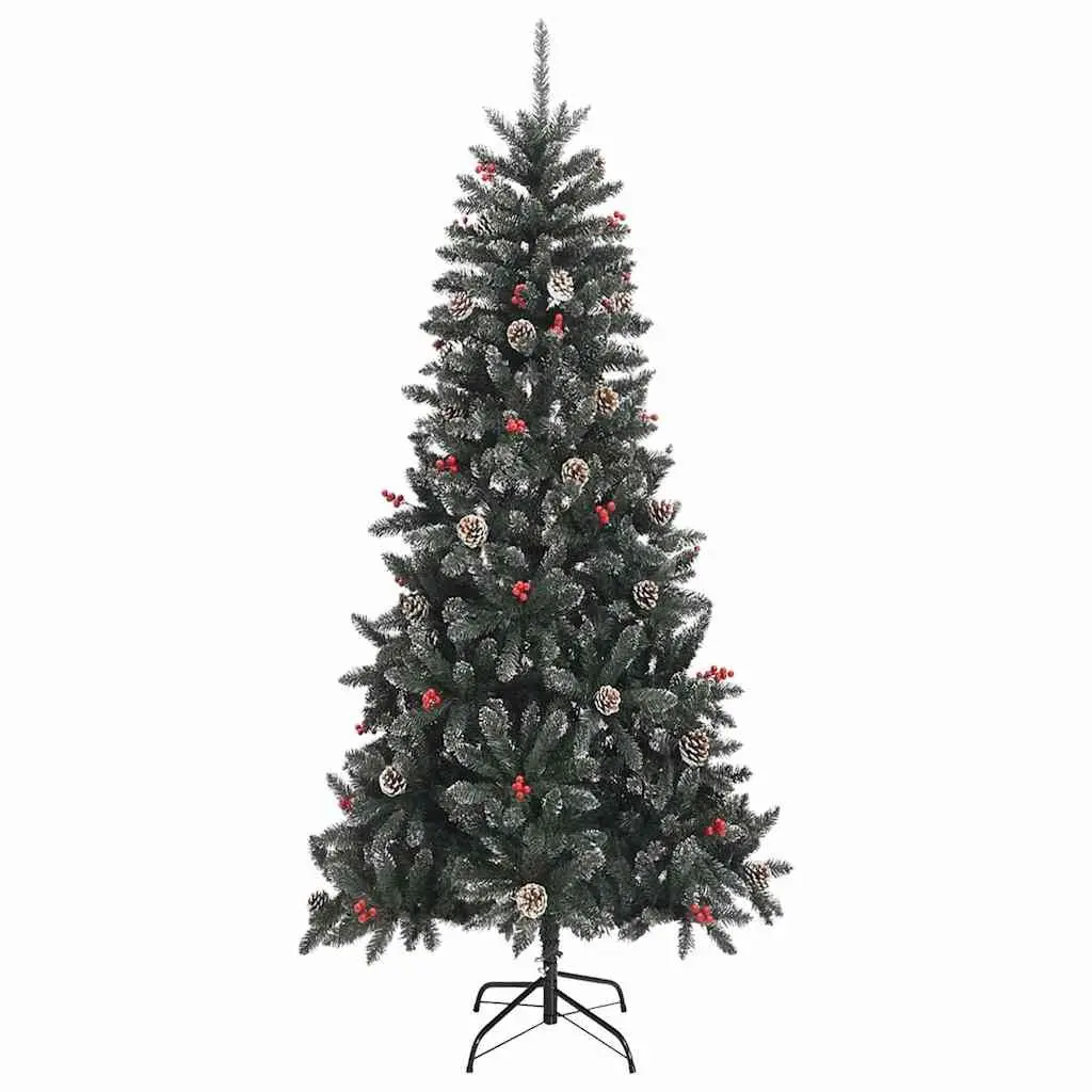 Artificial Christmas Tree PVC Hinged Branches 240cm Green