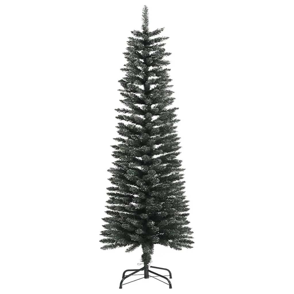 Artificial Slim Christmas Tree 120cm Green PVC with Steel Stand