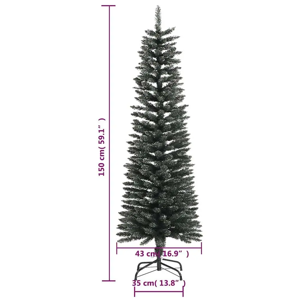 Artificial Christmas Tree Slim PVC 150cm Green Bushy