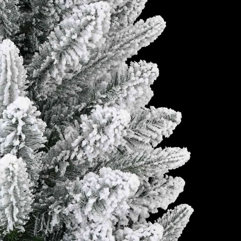 Artificial Christmas Tree Flocked Snow White 180 cm PVC PE
