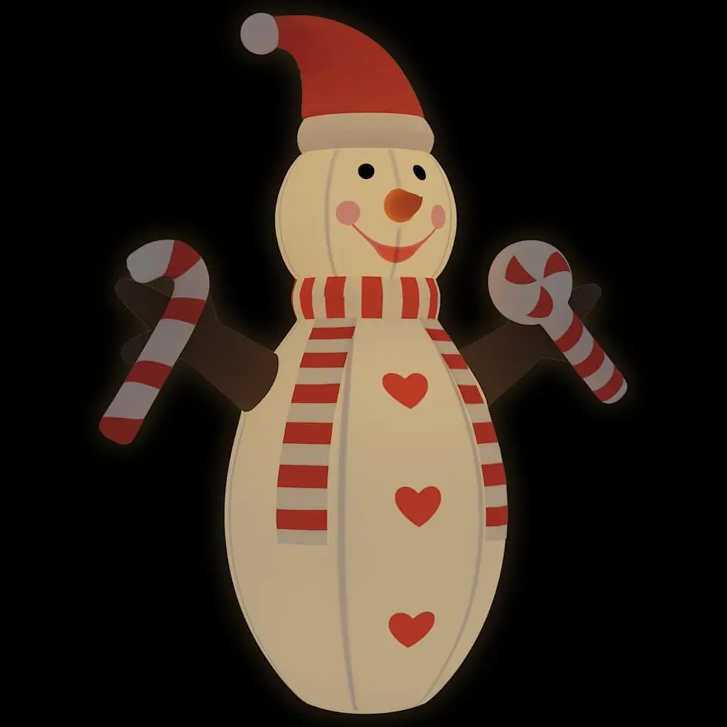 Inflatable Snowman Decoration Oxford Fabric 630cm Outdoor Garden with LED Lights