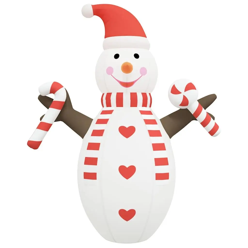 Inflatable Snowman Decoration Oxford Fabric 630cm Outdoor Garden with LED Lights