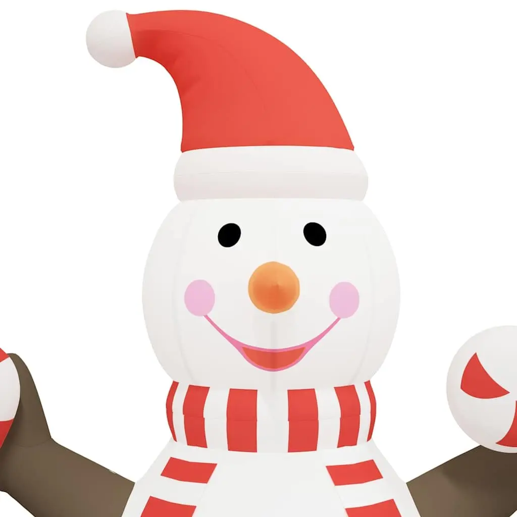 Inflatable Snowman Decoration Oxford Fabric 630cm Outdoor Garden with LED Lights