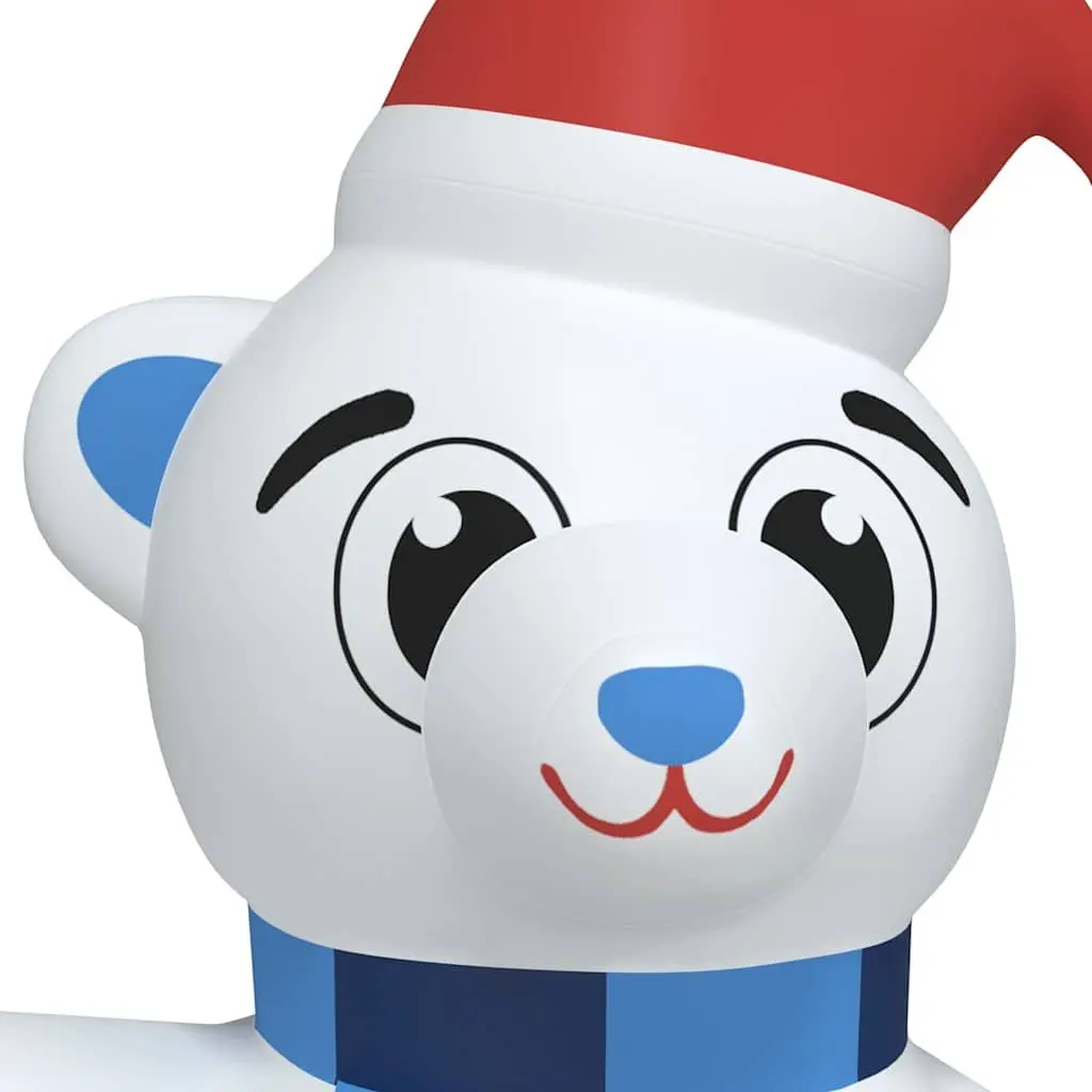 Inflatable Teddy Bear Decoration LED 180cm Outdoor Holiday Oxford Fabric