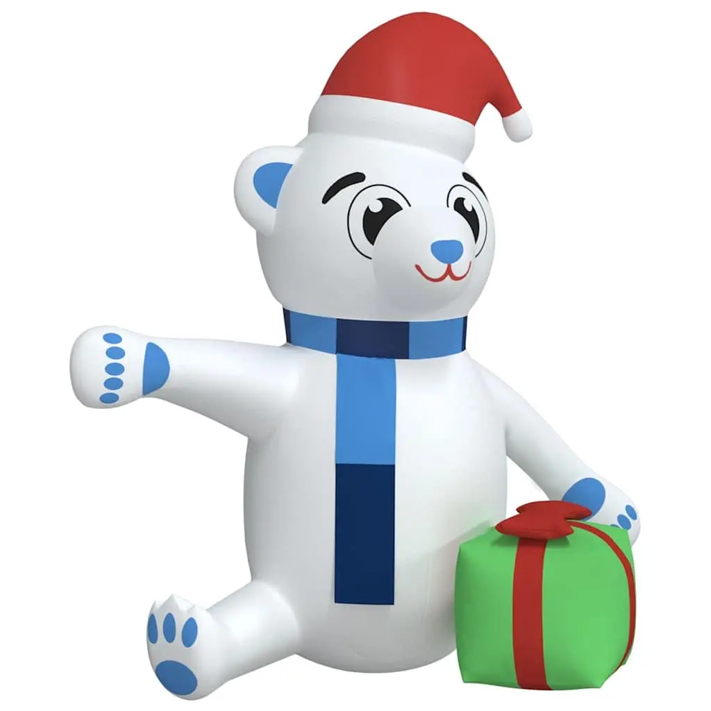 Inflatable Christmas Teddy Bear Outdoor Decoration LED 240cm Weather Resistant Yard Display