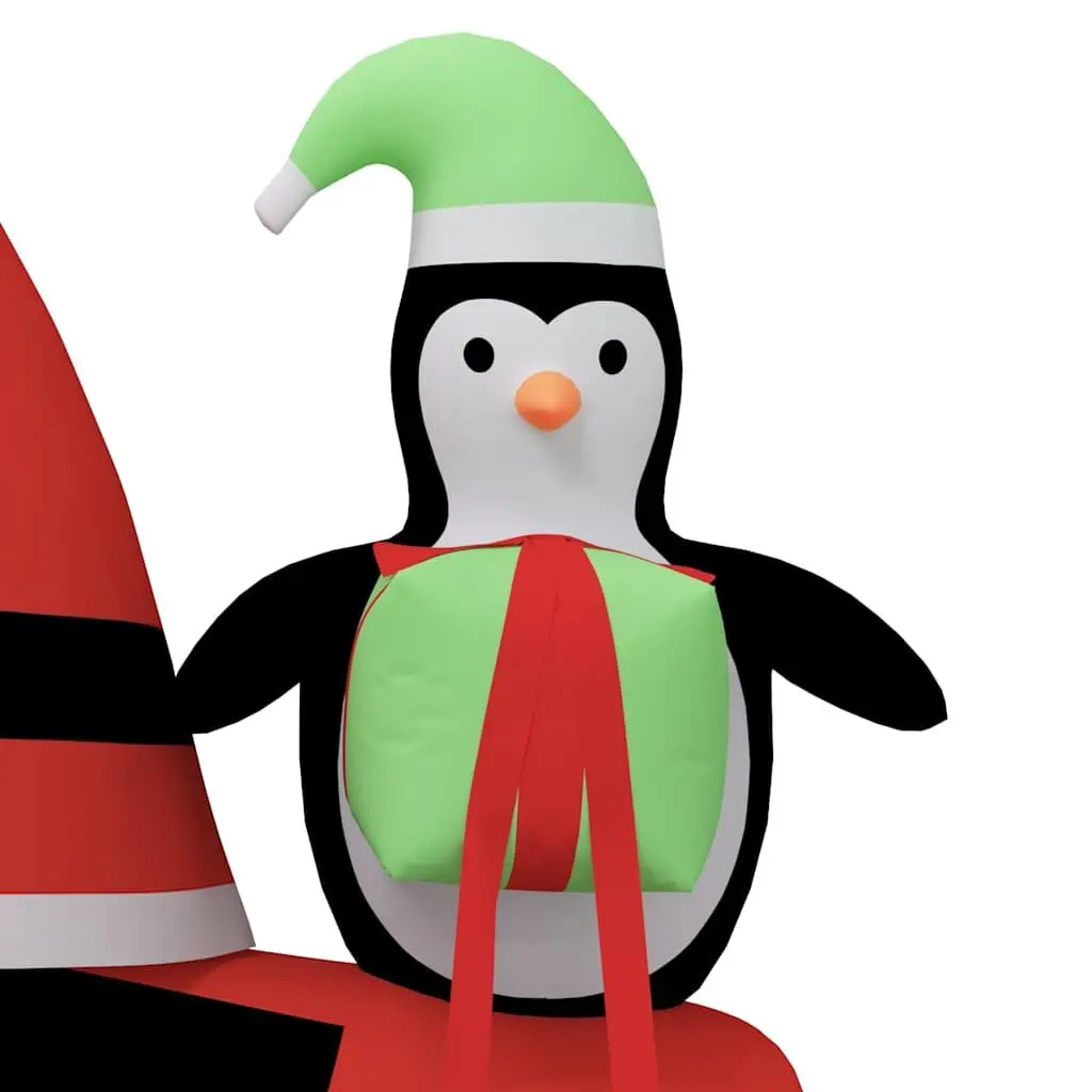 Inflatable Santa on Motorcycle Holiday Decoration LED 158cm Oxford Fabric