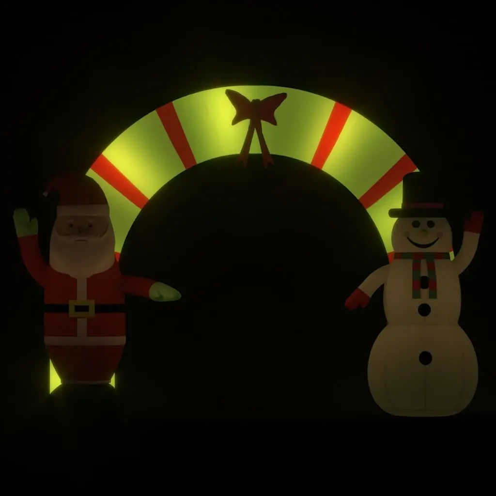 Inflatable Christmas Arch Gate LED Santa Snowman 270cm Outdoor Oxford Fabric Decoration