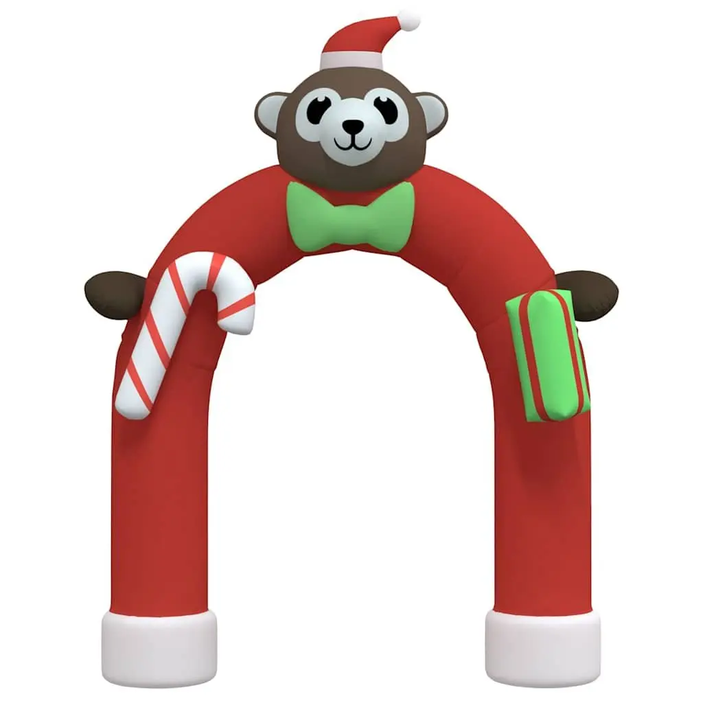 Christmas Inflatable Arch Gate Oxford Fabric 380cm Outdoor Decoration with LED Lights