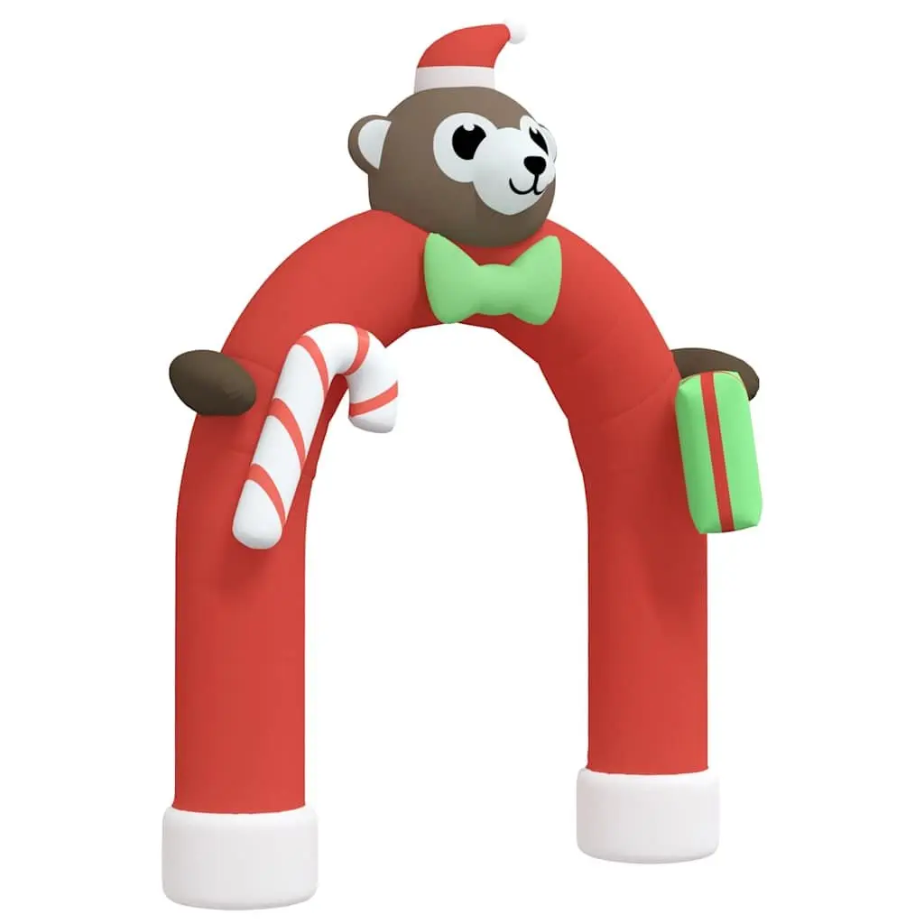 Christmas Inflatable Arch Gate Oxford Fabric 380cm Outdoor Decoration with LED Lights