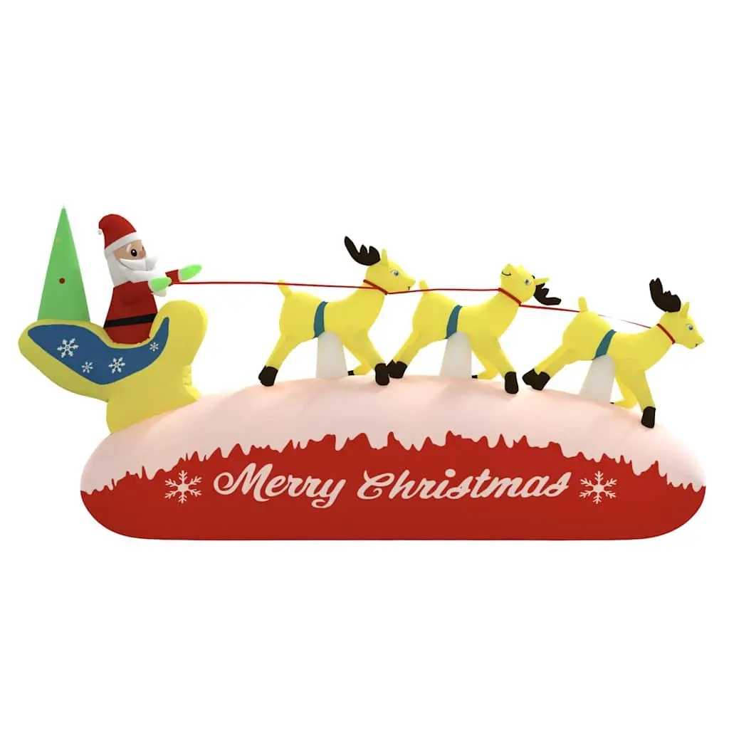 Christmas Inflatable Santa Reindeer Yard Decoration 145cm LED Lights Holiday