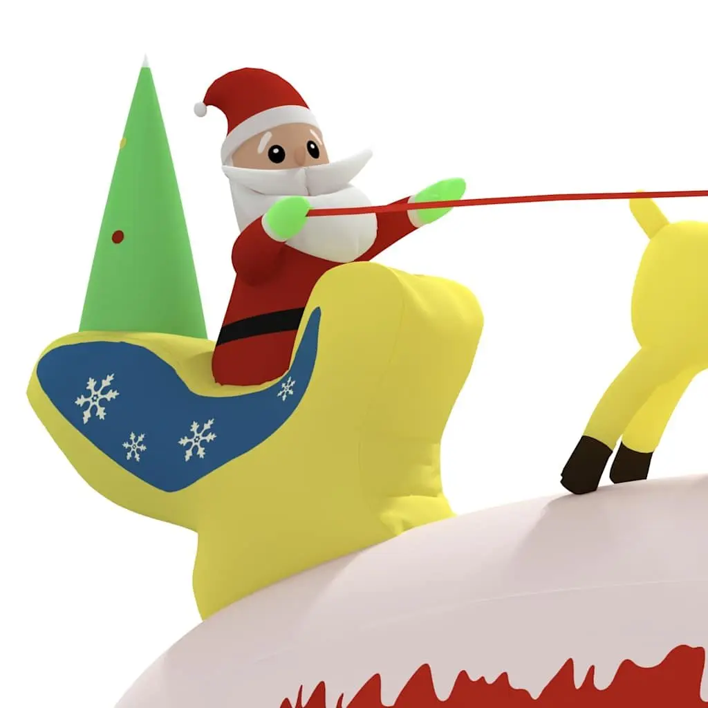 Christmas Inflatable Santa Reindeer Yard Decoration 145cm LED Lights Holiday