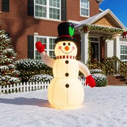 Inflatable 240cm Snowman Decoration for Easy Holiday Cheer